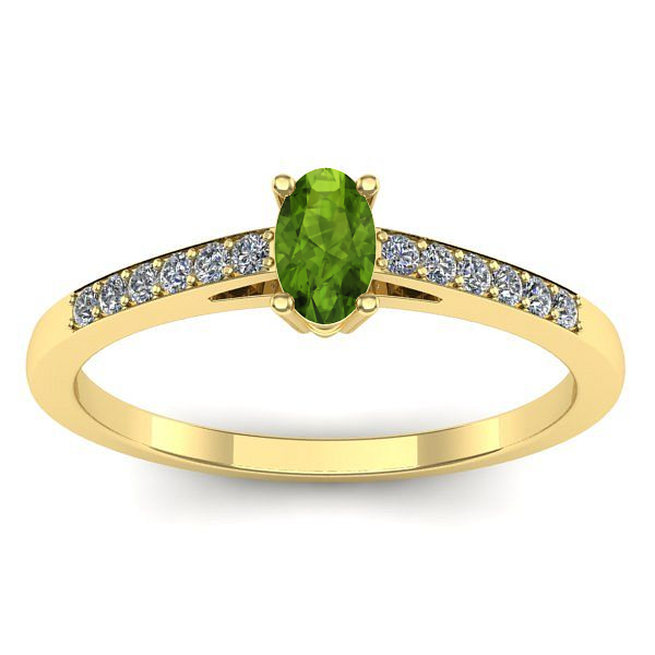 Inel cu peridot oval