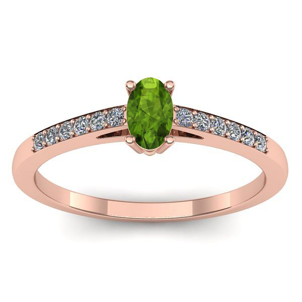 Inel logodna cu peridot oval
