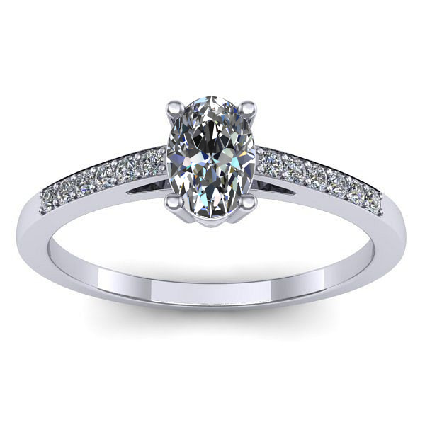 Inel de logodna cu diamant natural oval