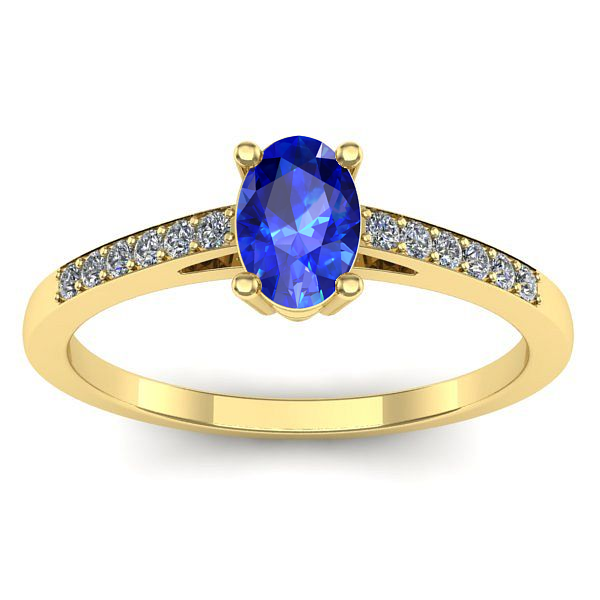 Inel logodna cu safir oval