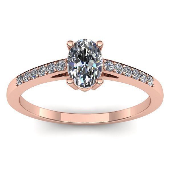 Inel de logodna cu diamant natural oval