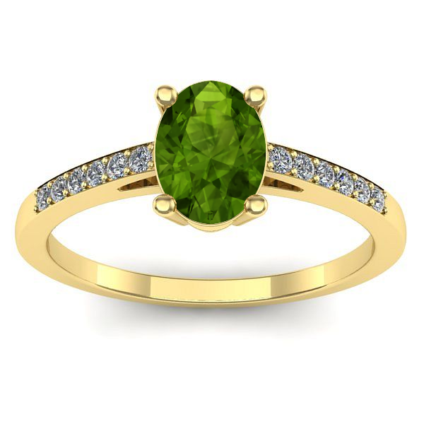 Inel cu peridot oval