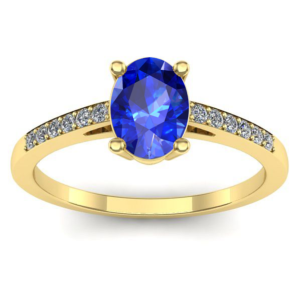 Inel logodna cu safir oval