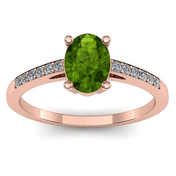 Inel cu peridot oval