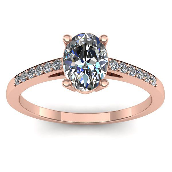 Inel logodna cu diamant de laborator oval
