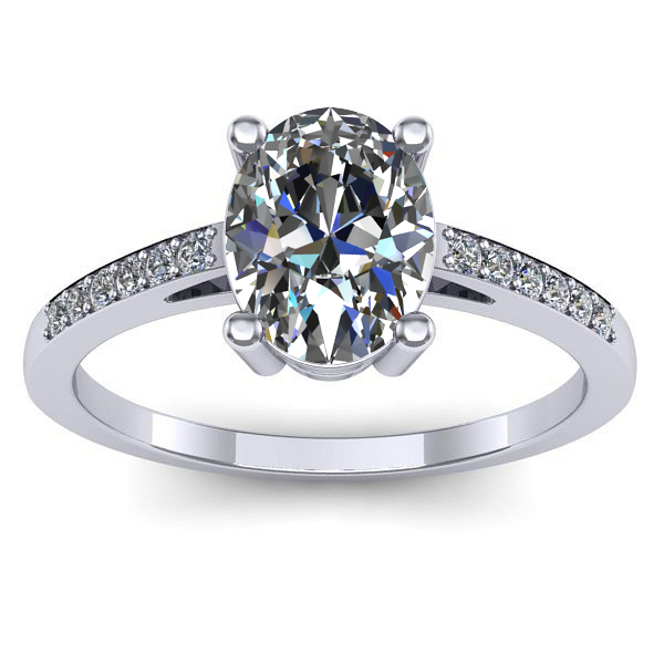 Inel de logodna cu diamant natural oval
