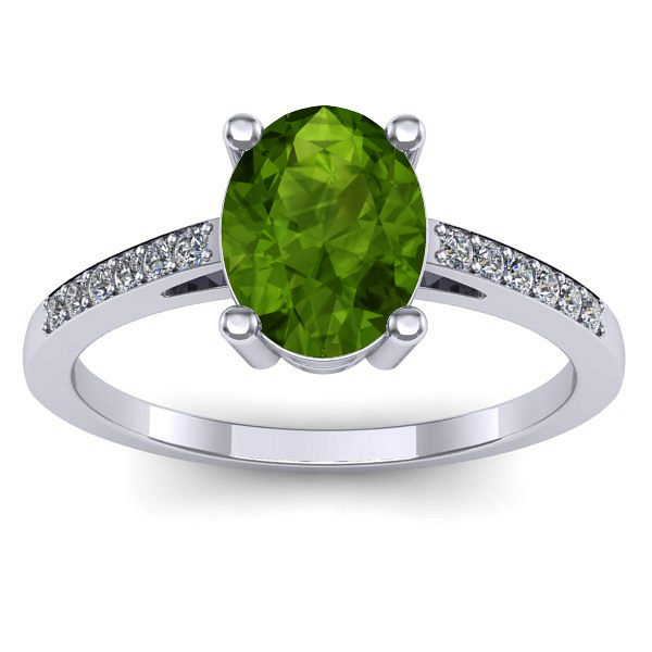 Inel cu peridot oval