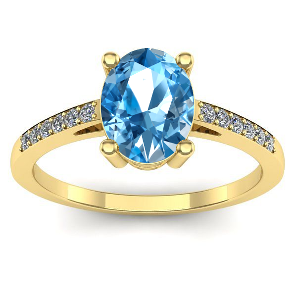 Inel cu topaz blue oval