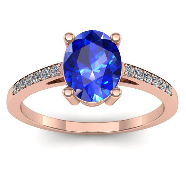 Inel cu safir oval