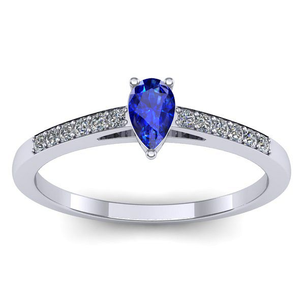 Inel cu safir lacrima