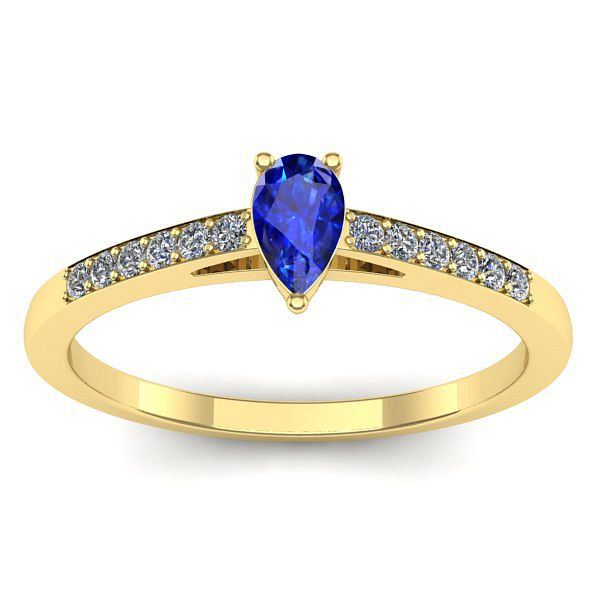 Inel cu safir lacrima