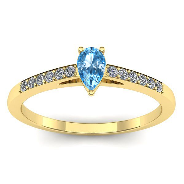Inel logodna cu topaz blue lacrima