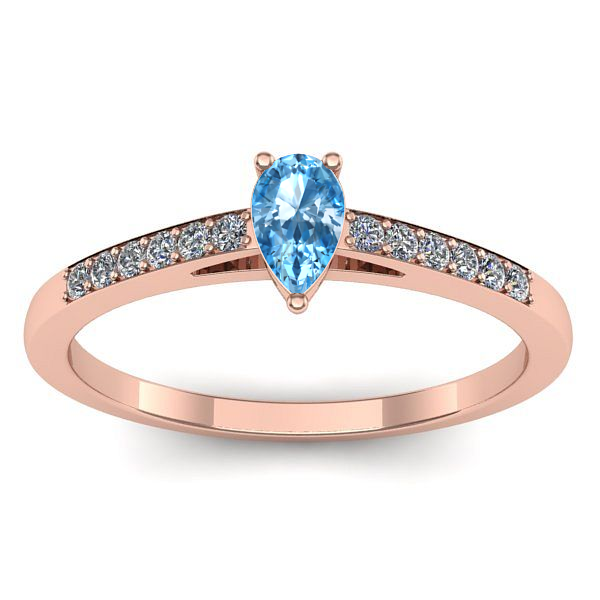 Inel logodna cu topaz blue lacrima