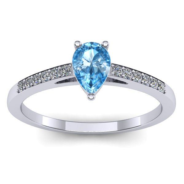 Inel logodna cu topaz blue lacrima