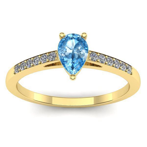 Inel logodna cu topaz blue lacrima