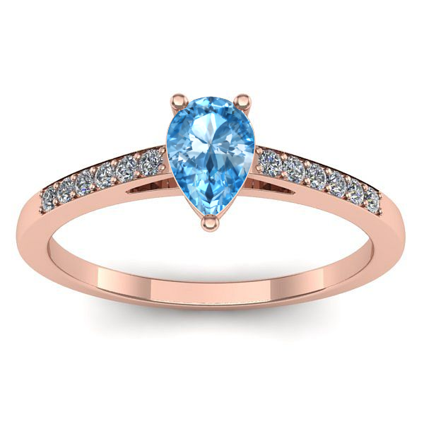 Inel de logodna cu topaz blue lacrima