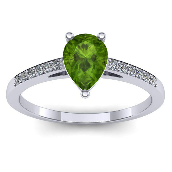 Inel cu peridot lacrima