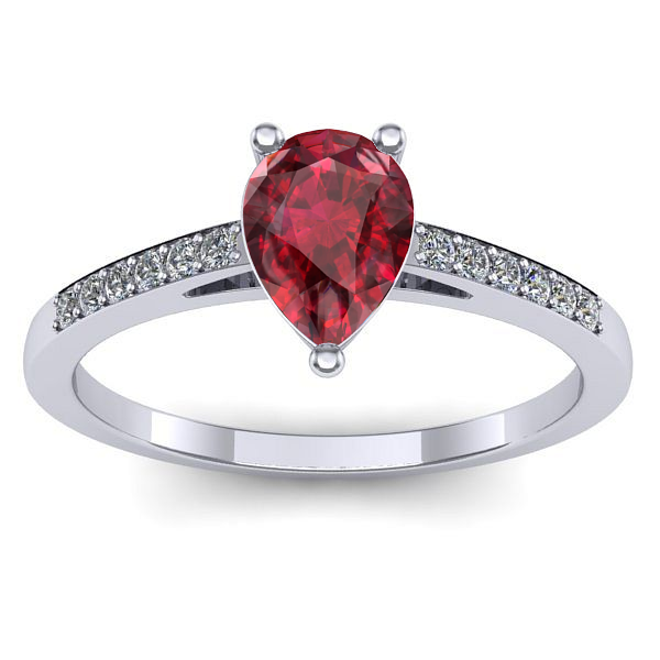 Inel cu rubin lacrima