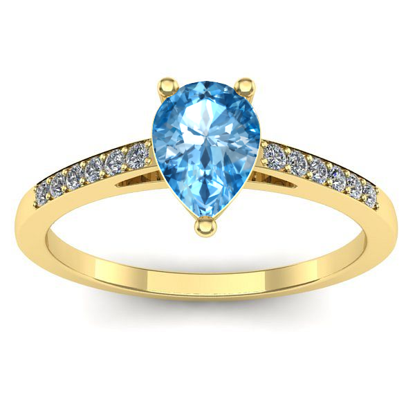 Inel de logodna cu topaz blue lacrima