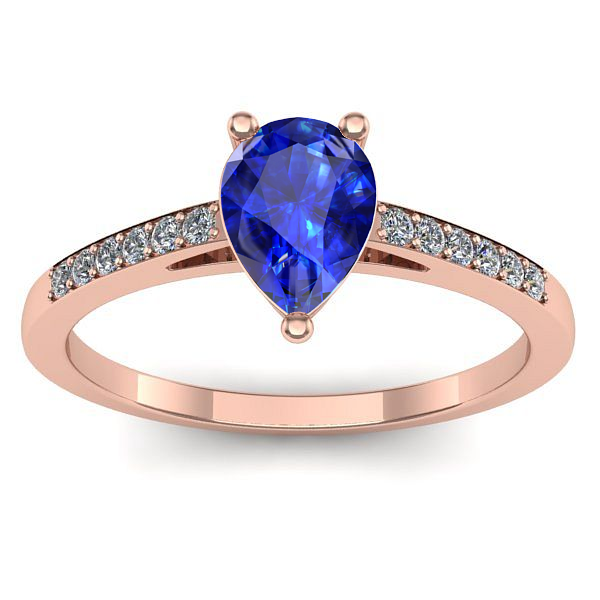 Inel de logodna cu safir lacrima