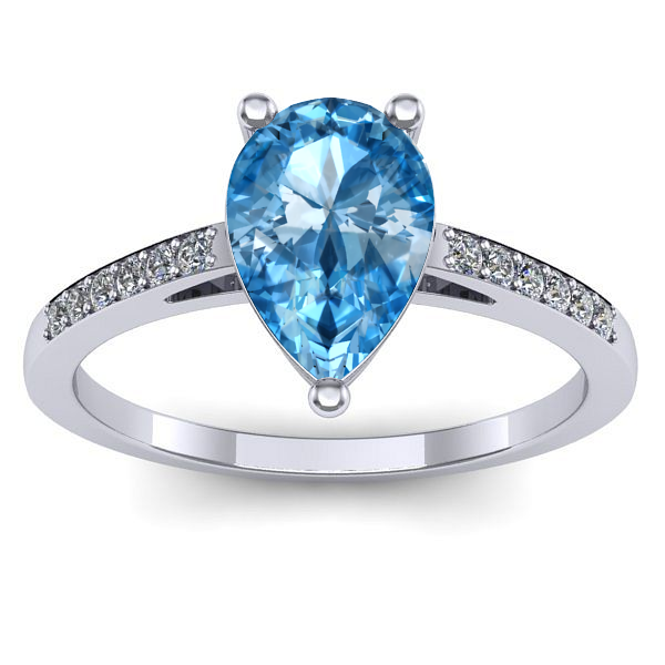 Inel de logodna cu topaz blue lacrima