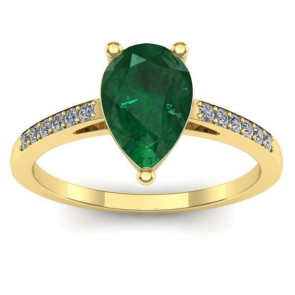 Inel cu smarald lacrima