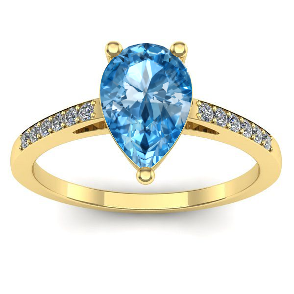 Inel cu topaz blue lacrima