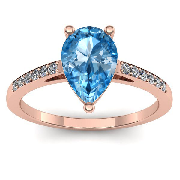 Inel logodna cu topaz blue lacrima