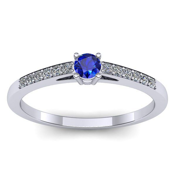 Inel de logodna cu safir rotund