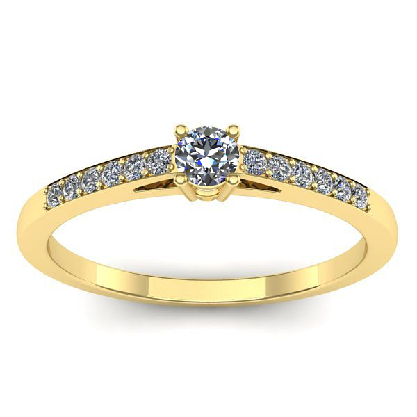 Inel de logodna cu diamant rotund