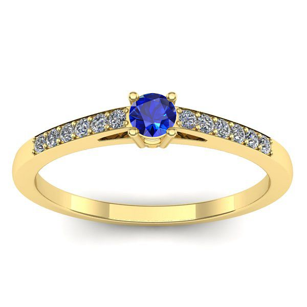 Inel de logodna cu safir rotund