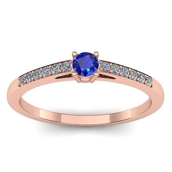 Inel de logodna cu safir rotund