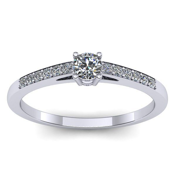 Inel de logodna cu diamant rotund