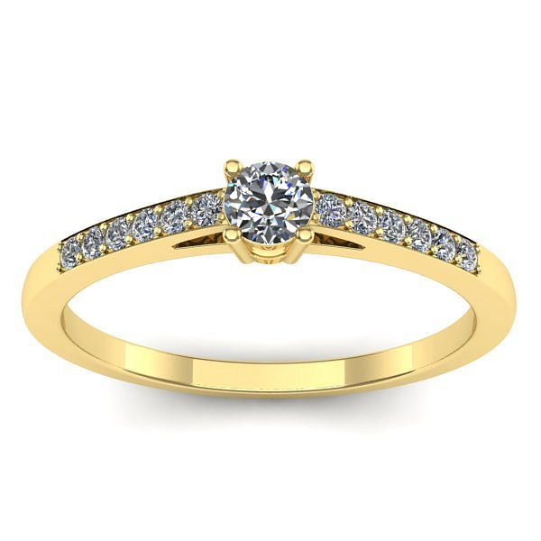 Inel logodna cu diamant rotund