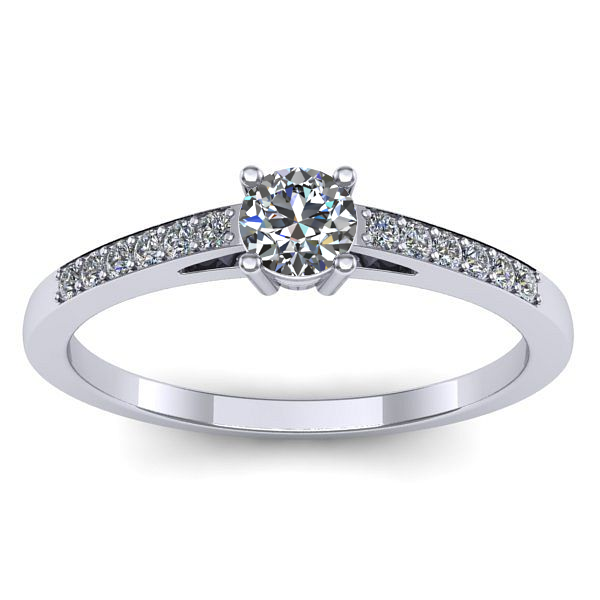 Inel cu diamant rotund