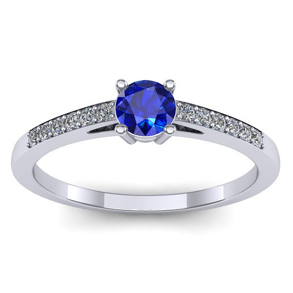 Inel cu safir rotund