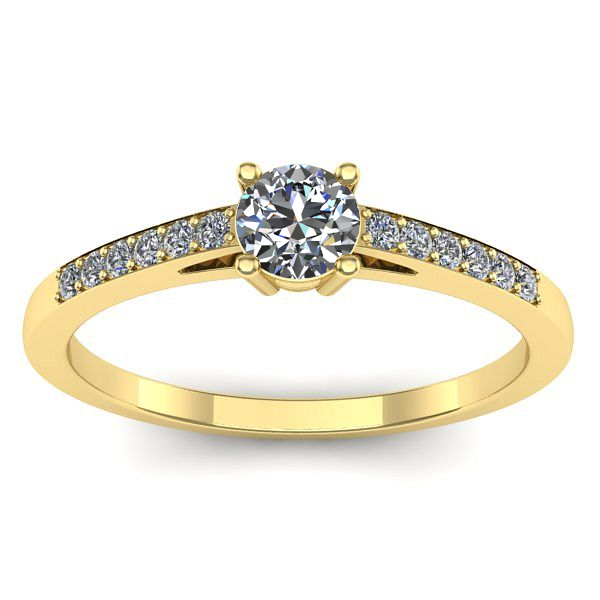 Inel de logodna cu diamant rotund