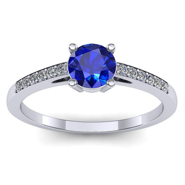 Inel de logodna cu safir rotund