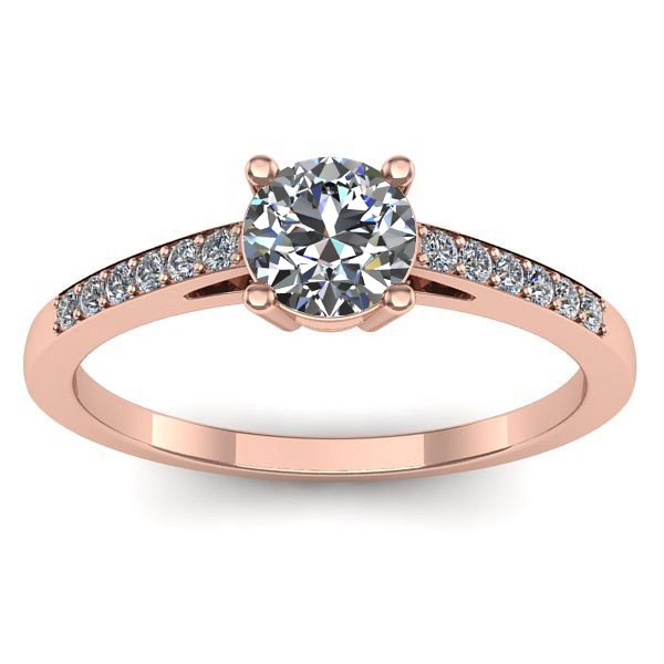 Inel logodna cu diamant rotund