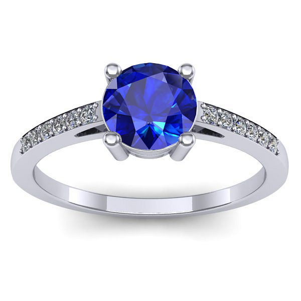 Inel cu safir rotund