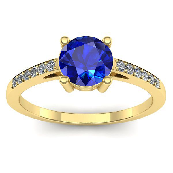 Inel cu safir rotund