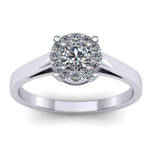 Inel cu diamant rotund