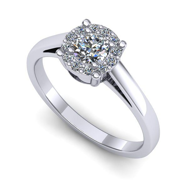 Inel din aur alb cu diamant