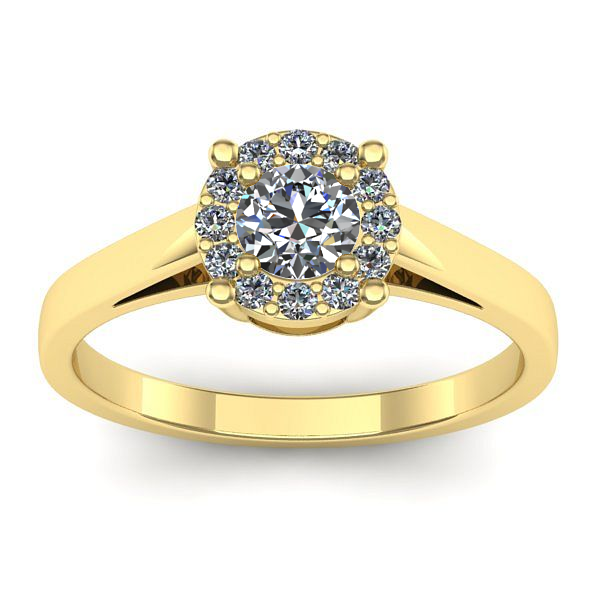 Inel logodna cu diamant rotund