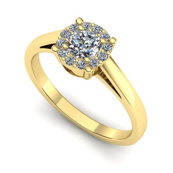 Inel de logodna din aur galben cu diamant