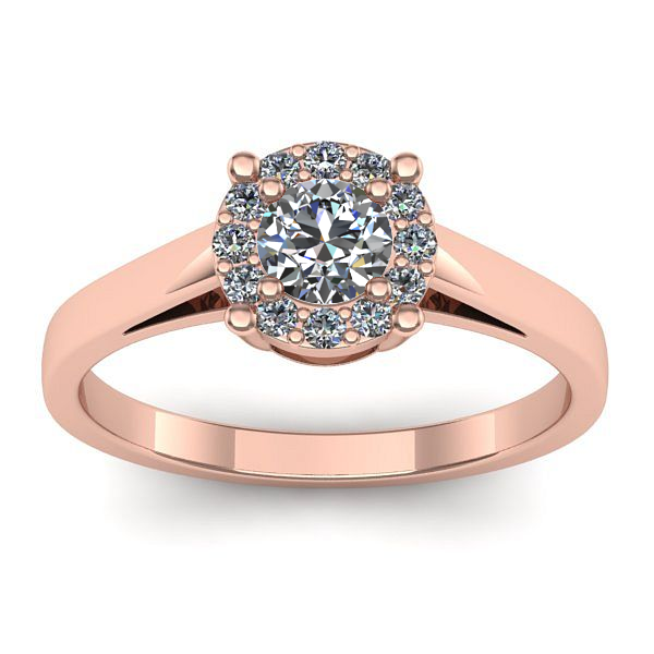 Inel cu diamant rotund