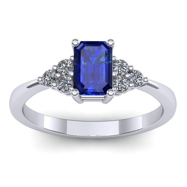 Inel cu safir dreptunghiular