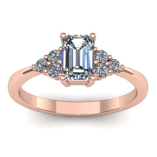 Inel de logodna cu diamant emerald cut