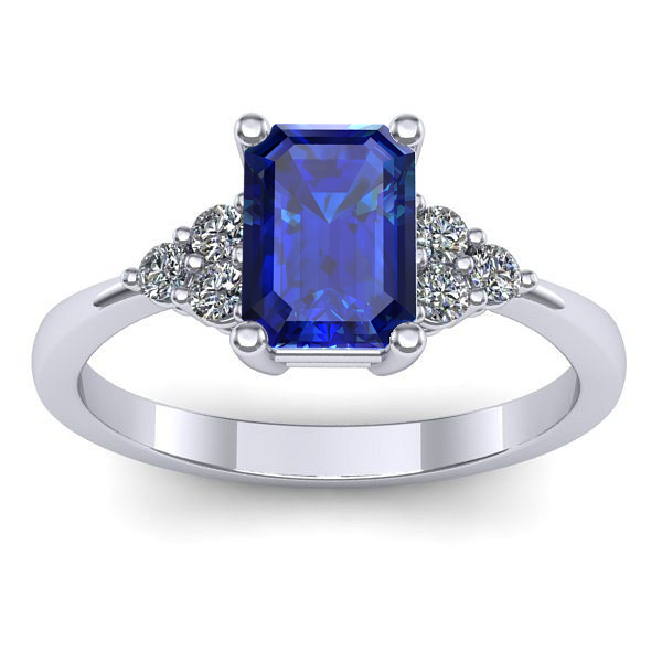 Inel cu safir dreptunghiular