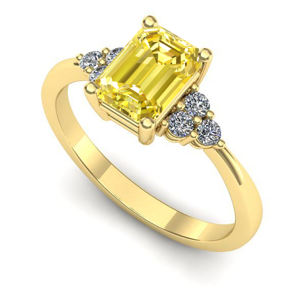 Inel de logodna din aur galben cu safir galben